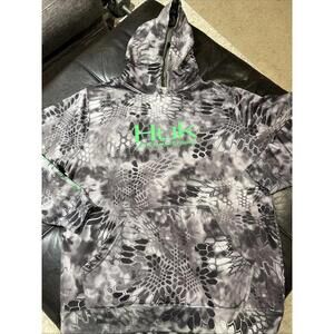 Huk Men's Gray Patterned Hoodie